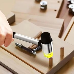 1pc Multifunctional Detachable Double-Head Hammer, Two-Sided Soft Vibration, Rubber Grip, Round and Flat Dual-Use, Suitable for Professional Use, Jewelry Craftsmen, Faux Leather Craftsmanship in Kuwait