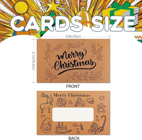 50 Pack Scratch Off Cards, DIY Custom Christmas Scratch Off Stickers, Your Own Game Tickets for Prizes Gift Scratch Cards for Small Business Holiday Birthday Party Favors Games Supplies (Green) in Saudi Arabia