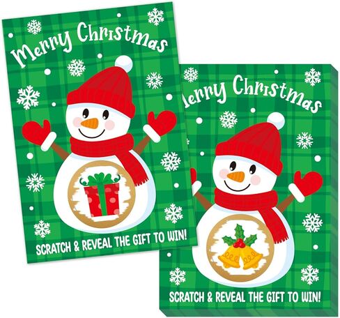 MOUNMDA Winter Scratch-Off Cards - 36 Pcs Winter Party Activity for Family Groups Adults Holiday Favors Baby Shower Activity Vouchers Festive Raffle Tickets in Saudi Arabia