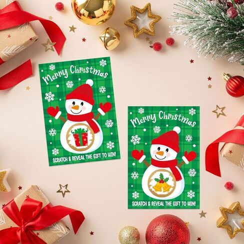 MOUNMDA Winter Scratch-Off Cards - 36 Pcs Winter Party Activity for Family Groups Adults Holiday Favors Baby Shower Activity Vouchers Festive Raffle Tickets in Saudi Arabia