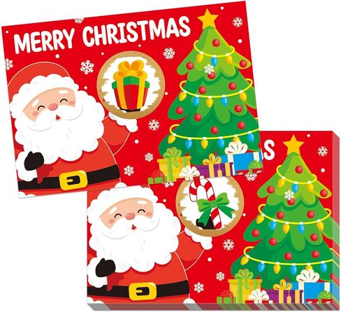 MOUNMDA Winter Scratch-Off Cards - 36 Pcs Winter Party Activity for Family Groups Adults Holiday Favors Baby Shower Activity Vouchers Festive Raffle Tickets in Saudi Arabia