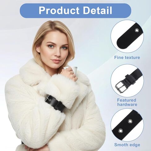 Grevosea 4 Pcs Adjustable Kilt Extender Straps, Belt Extender for Women Black PU Leather Belt with Metal Square Buckles for Coat Jacket Dress Bags DIY Craft in Saudi Arabia