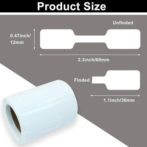 Waziaqoc 1000 PCS Jewelry Tags Roll for Necklace Earring Price Identify, Self Adhesive Labelchoice Rectangle Shape Blank Labels for Bracelet, Ring, Clothing Display, Kraft in Saudi Arabia