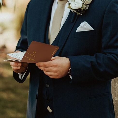 Elegant Vow Books With Gold Foil Lettering For Your Wedding - Perfectly Sized His and Hers Vow Books With Plenty Of Pages To Write Whatever is on Your Heart - A Beautiful Addition For The Wedding Day in Saudi Arabia