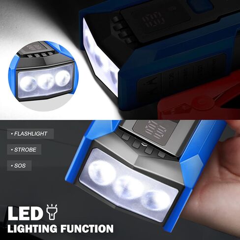 DNA MOTORING 12V 1500A 15000 mAh Portable Car Battery Jump Starter, Battery Pack Chargers, Jump Box， for Up to 7.0L Gas & 5.5L Diesel Engine TOOLS-00216 Blue in Kuwait