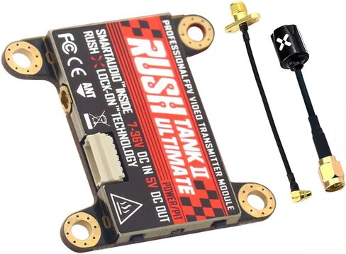 جهاز ارسال فيديو FPV VTX Rush Tank II V2 5.8G FPV PIT/25/200/500/800mW قابل للتبديل مع هوائي فوكسير لطائرات السباق بدون طيار FPV in Saudi Arabia