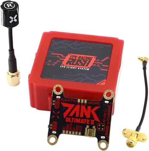 جهاز ارسال فيديو FPV VTX Rush Tank II V2 5.8G FPV PIT/25/200/500/800mW قابل للتبديل مع هوائي فوكسير لطائرات السباق بدون طيار FPV in Saudi Arabia