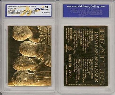 BEATLES FOR SALE Album Cover 23KT Gold Card Sculpted Limited Graded GEM MINT 10 in Saudi Arabia