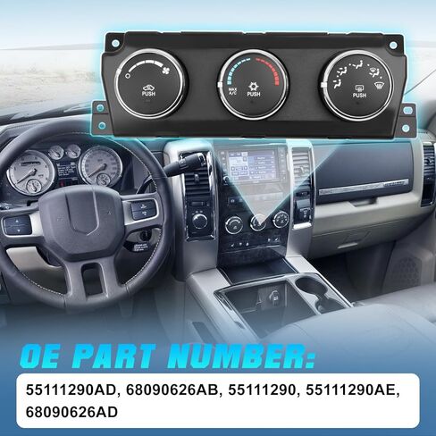 A/C Heater Climate Control Module Compatible with Dodge Ram 2500 3500 / Ram 2500 3500# 55111290AD, 68090626AB, 55111290, 55111290AE, 68090626AD in Saudi Arabia