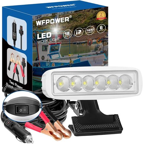 2 Pack Waterproof LED Boat Lights, 6.5inch 80W 8600LMS Boat Spreader Bar Pontoon Boat Accessories, T-Top Flood & Spot Boat Deck Lights Spotlights, Super Bright Marine Boat Docking Lights for Car 4x4 in Kuwait