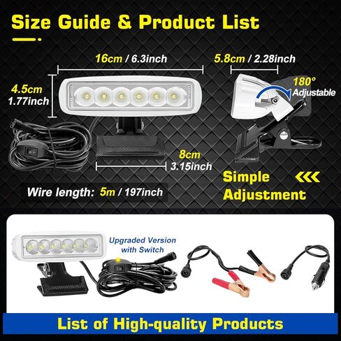 2 Pack Waterproof LED Boat Lights, 6.5inch 80W 8600LMS Boat Spreader Bar Pontoon Boat Accessories, T-Top Flood & Spot Boat Deck Lights Spotlights, Super Bright Marine Boat Docking Lights for Car 4x4 in Kuwait