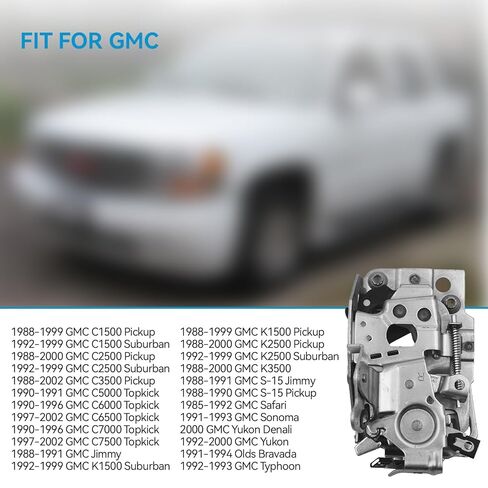 940-102 16631627 مجموعة مزلاج قفل الباب الأمامي الأيسر LH جانب السائق يناسب Chevy GMC C1500 C2500 C3500 K1500 K2500 K3500 S10 Safari Yukon Suburban Kodiak Tahoe in Kuwait