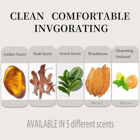 معطر هواء للسيارة، معطر هواء حجري، مزيل رائحة السيارات لمشبك الواقي - معطرات السيارة طويلة الأمد - مجموعة متنوعة من 3 عبوات - يتضمن المشبك (كابانا - صنوبر - بستان) in Kuwait