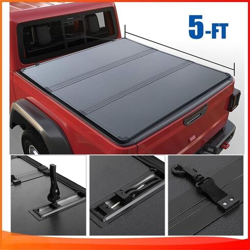 Suitable for 5 Ft Hard Tri-Fold Tonneau Cover for Nissan Frontier (2005-2025) - Durable, Weather-Resistant Truck Bed Protection in Saudi Arabia
