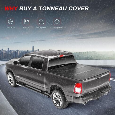 Suitable for 5 Ft Hard Tri-Fold Tonneau Cover for Nissan Frontier (2005-2025) - Durable, Weather-Resistant Truck Bed Protection in Saudi Arabia
