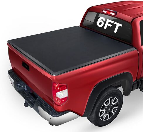 غطاء تونيو قابل للطي بطول 6 أقدام لسيارة Toyota Pickup، غطاء سرير شاحنة ناعم متوافق مع 2005-2015 Toyota Tacoma بطول 6 أقدام (73.5 بوصة) من جانب Fleetside/Styleside Bed، وليس من أجل سرير Flareside/Stepside in Saudi Arabia