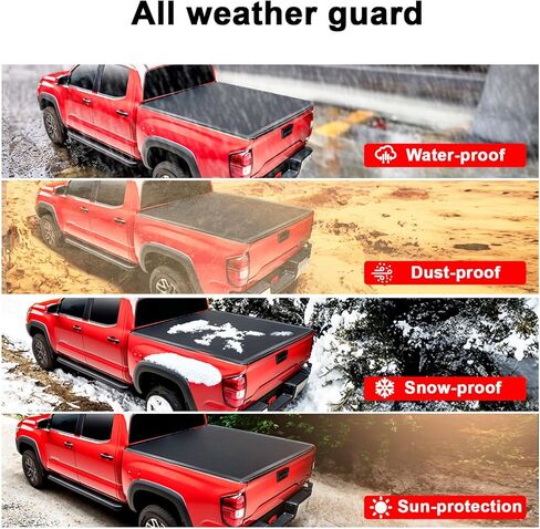 غطاء تونيو قابل للطي بطول 6 أقدام لسيارة Toyota Pickup، غطاء سرير شاحنة ناعم متوافق مع 2005-2015 Toyota Tacoma بطول 6 أقدام (73.5 بوصة) من جانب Fleetside/Styleside Bed، وليس من أجل سرير Flareside/Stepside in Saudi Arabia
