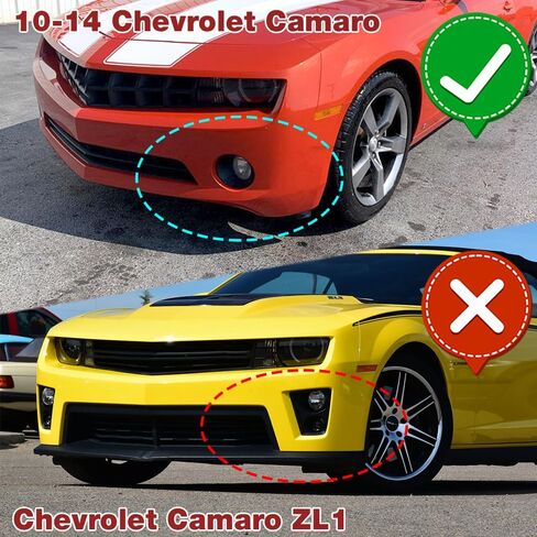 EPARTS 3 Pieces Style Front Bumper Lip Spoiler Splitter Chin Side Body Kit Trim Protection Compatible with 2010-2013 Chevy Camaro V6 Model Only (Painted Black) in Saudi Arabia