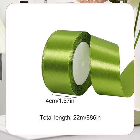 Solid Satin Ribbon, 50 Yards Craft Fabric Ribbon for Gift Wrapping Floral Bouquets Wedding Party Decoration -1.5 Inch 50 Yards, Golden Yellow in Saudi Arabia