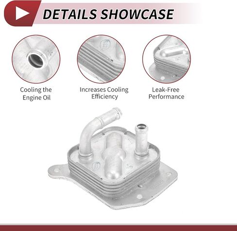 1 Pc Engine Oil Cooler for Nissan Sentra Transmission Oil Cooler Trans Cooler with O-ring Seals No.213053RC1A Silver Tone in Saudi Arabia