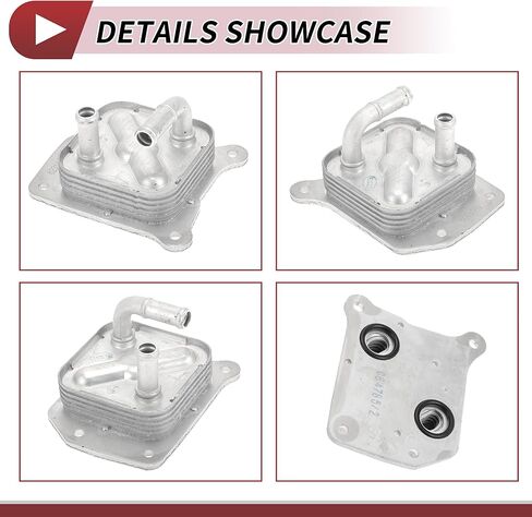 1 Pc Engine Oil Cooler for Nissan Sentra Transmission Oil Cooler Trans Cooler with O-ring Seals No.213053RC1A Silver Tone in Saudi Arabia
