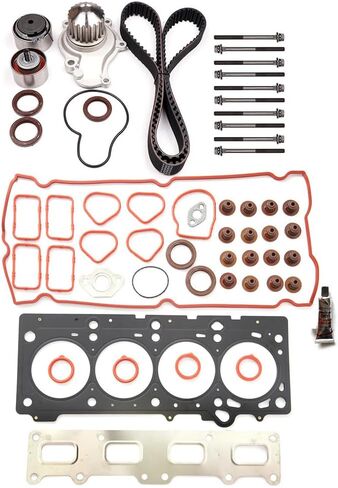 HS26202PT-3 Timing Belt Kit Head Gasket Bolts Sets fit for 2003-2009 for Chrysler for PT Cruiser 2.4L 2002-2005 for Jeep for Liberty 2.4L 2003-2006 for Jeep for Wrangler 2.4L replace in Saudi Arabia