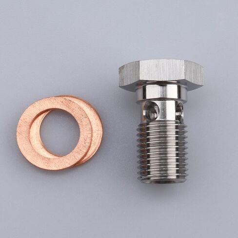 M12x1.25 Metric Stainless Steel 4 Holes Banjo Bolt Brake Fitting Adapter 22mm Long in Saudi Arabia