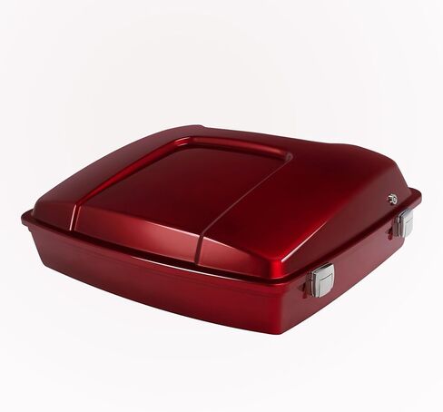 XMT-MOTO Razor Tour Trunk+Backrest Pad Fit for Harley Touring Road King Road Glide Street Glide Electra Glide 2009-2013 Red in Saudi Arabia
