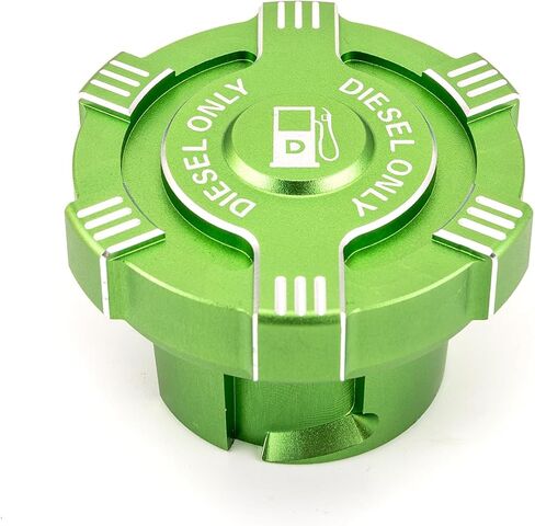 غطاء الوقود المغناطيسي الخام الألومنيوم قبعات الديزل الخضراء متوافقة مع دودج رام 1500 2500 3500 2019-2024 in Kuwait