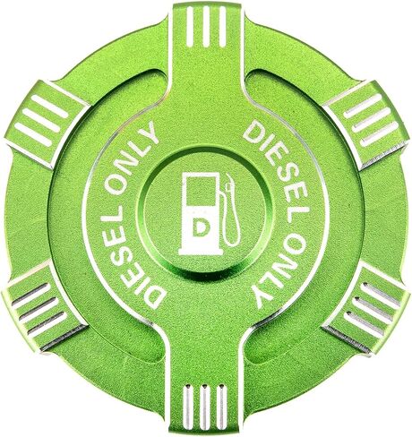 غطاء الوقود المغناطيسي الخام الألومنيوم قبعات الديزل الخضراء متوافقة مع دودج رام 1500 2500 3500 2019-2024 in Kuwait