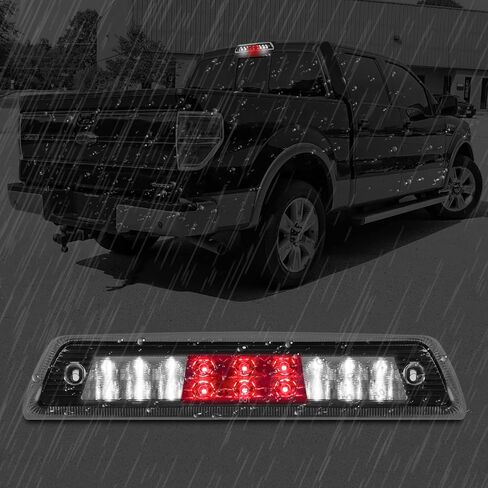ضوء توقف ثالث عالي التركيب متوافق مع 2009-2014 Ford F150، 10-14 Lincoln Mark LT المركز الثالث للشحن العكسي الخلفي LED شريط ضوء الفرامل الخلفي صفين (كروم) in Kuwait