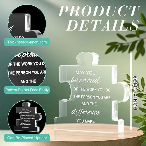 Employee Appreciation Awards for Coworker Acrylic Thank You Gift Employee of The Month May You Be Proud of The Work You Do Keepsake for Retirement Farewell Motivational in Saudi Arabia