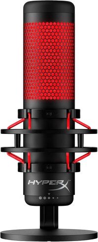 HyperX QuadCast 2 – USB Microphone for Gaming, Streaming and Podcasting, with On-Board Controls, LED Lighting, Removable Shock Mount, PC, Mac, PS5, PS4, USB-C - Black in Kuwait