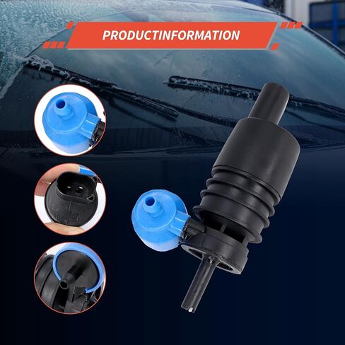 HiSport 8260A059 Windshield Wiper Pump - Compatible with Audi BMW Buick Chevrolet Chrysler Dodge Ford Jeep Mazda Mercedes-Benz Mini Mitsubishi Porsche Smart Volkswagen 2000-2023 in Saudi Arabia