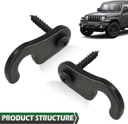 GRAND ORANGE 2pcs Taccom Sun Visor Clips Compatible with Jeep 2018 & Newer Jk, Jl, Jt Gladiator, Wrangler Black in Saudi Arabia