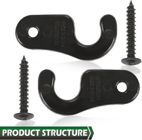 GRAND ORANGE 2pcs Taccom Sun Visor Clips Compatible with Jeep 2018 & Newer Jk, Jl, Jt Gladiator, Wrangler Black in Saudi Arabia