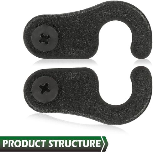 GRAND ORANGE 2pcs Taccom Sun Visor Clips Compatible with Jeep 2018 & Newer Jk, Jl, Jt Gladiator, Wrangler Black in Saudi Arabia