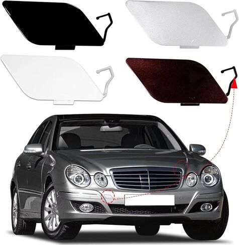غطاء خطاف سحب المصد الأمامي للسيارة مناسب لسيارة Mercedes Benz E-Class W211 E200 E280 E350 E500 2007 2008 2009 2118851022 (غير مصبوغ) in Kuwait