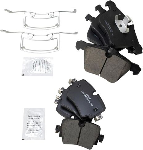 Front and Rear Brake Pad Set Ceramic Hardware Compatible with 2016-2019 Jaguar XJ in Saudi Arabia