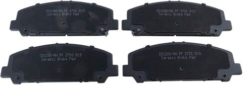 Front and Rear Brake Pad Set Ceramic Hardware Compatible with 2017-2021 Nissan Titan in Saudi Arabia