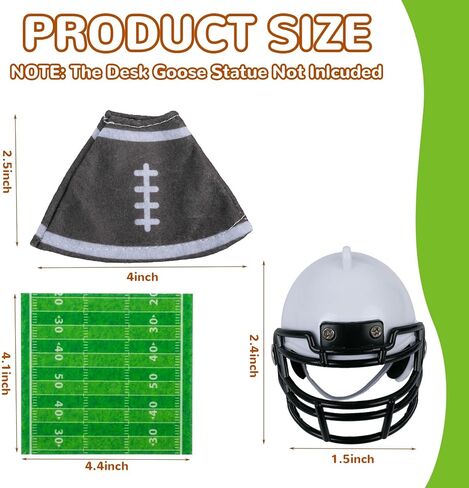 7 Inch Desk Goose Outfit Football Mini Goose Clothes & Football Headwear, Felt Magnetic Desktop Geese Costume, Funny Desk Geese Accessories for Football Fans, Office & Home Decor in Kuwait