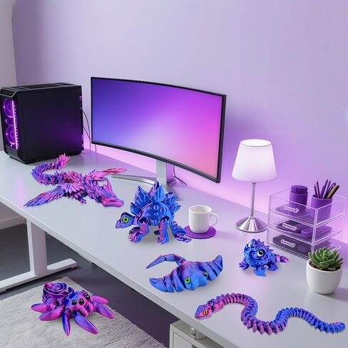 3D Printed Dinosaur Bones Animals - Flexible Fidget Stuff for Adults, Home Office Decor, Stocking Stuffers Bulk, Birthday Party Halloween in Saudi Arabia