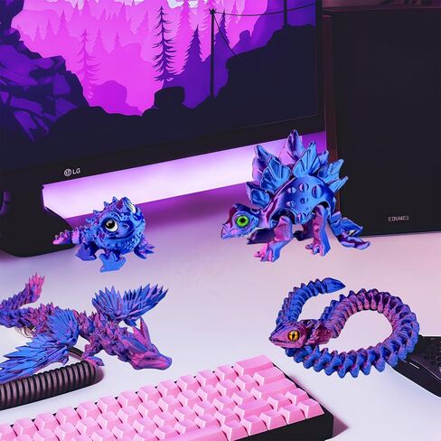 3D Printed Dinosaur Bones Animals - Flexible Fidget Stuff for Adults, Home Office Decor, Stocking Stuffers Bulk, Birthday Party Halloween in Saudi Arabia