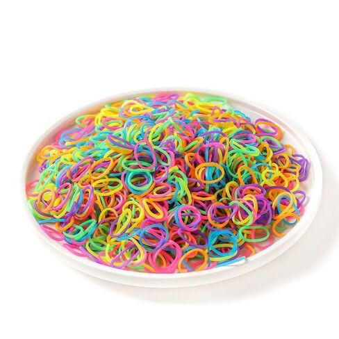 Rubber bands, small mini 6 colors, 500 pieces in a pack of 1.2 inches, perfect for creative production, office and home use in Saudi Arabia