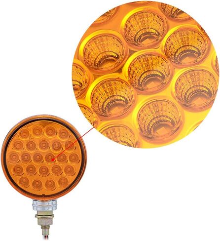 2X Double Face 48-LED Pedestal Stop Turn Signal Side Marker Lights + 2X Oval 22-LED Brake Stop Tail Lamps Grommet Plug Compatible with Truck Trailer Kenworth Peterbilt Freightliner Mack Western Star in Saudi Arabia