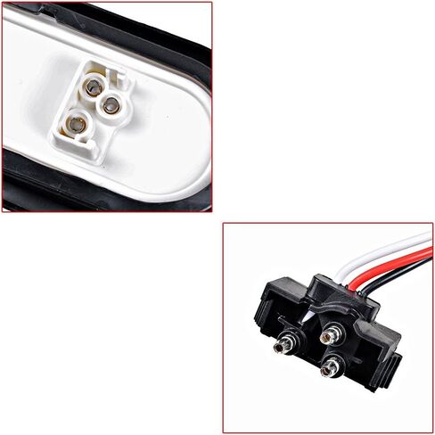 2X Double Face 48-LED Pedestal Stop Turn Signal Side Marker Lights + 2X Oval 22-LED Brake Stop Tail Lamps Grommet Plug Compatible with Truck Trailer Kenworth Peterbilt Freightliner Mack Western Star in Saudi Arabia