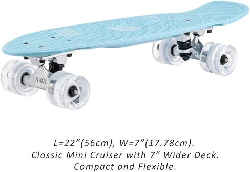 لوح تزلج KMX مقاس 22 و27 بوصة، لوح تزلج كلاسيكي للمبتدئين والمتزلجين المتقدمين، لوح تزلج صغير للأولاد والبنات والأطفال والطلاب والبالغين والمراهقين in Kuwait