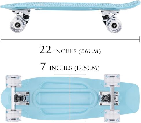 لوح تزلج KMX مقاس 22 و27 بوصة، لوح تزلج كلاسيكي للمبتدئين والمتزلجين المتقدمين، لوح تزلج صغير للأولاد والبنات والأطفال والطلاب والبالغين والمراهقين in Kuwait