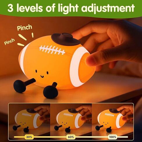 Cute Pumpkin Silicone Night Light - Funny Lamp, Dimmable, Rechargeable, Nursery Squishy Light for Breastfeeding, Room Décor in Saudi Arabia