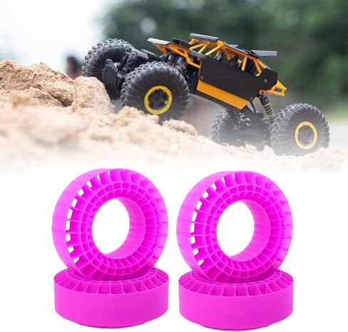 4pcs Silicone Insert Foam 1.9inch Wheel Tires Silicone Rubber Tire Waterproof Inserts Fit for RC Crawler (Blue) in Saudi Arabia